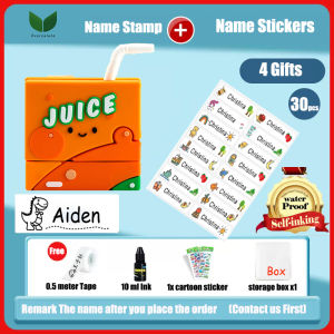 ตราประทับชื่อยางแบบแต่งเอง Eversalute สำหรับเด็กมีสติ๊กเกอร์30ชิ้นที่ประทับชื่อผ้าแบบประทับด้วยตนเองสำหรับเสื้อผ้าตราประทับชื่อนักเรียนเสื้อผ้าโรงเรียนอนุบาลกันน้ำ