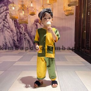 Bô áo bà ba nông dân cho bé trai và bé gái [ FREESHIP ] - bộ áo quần ghép màu chất lụa mềm mại cho bé