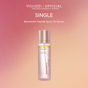 Wardah Single Biomimetic Peptide Spray On Serum Re-Plump & Dewy Glow Facial Mist Serum Anti-Aging Peptide Skin Revitalizing Spray for Dull Saggy Skin 105ml