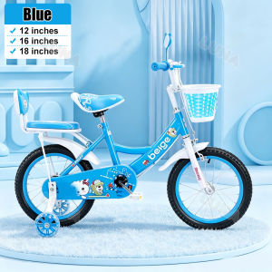 Bike For Kids 50KG Height Adjustable12/16/18 Inch With Detachable Training Wheels and basket