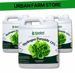 Hydrogen Peroxide 12% 1L / 1000ml – Food Grade Solution for Hydroponics Plant Root Health Oxygen Booster & Cleaning