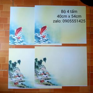 Bộ gồm 4 tấm giấy viết thư pháp 40cm x 54cm nhiều mẫu