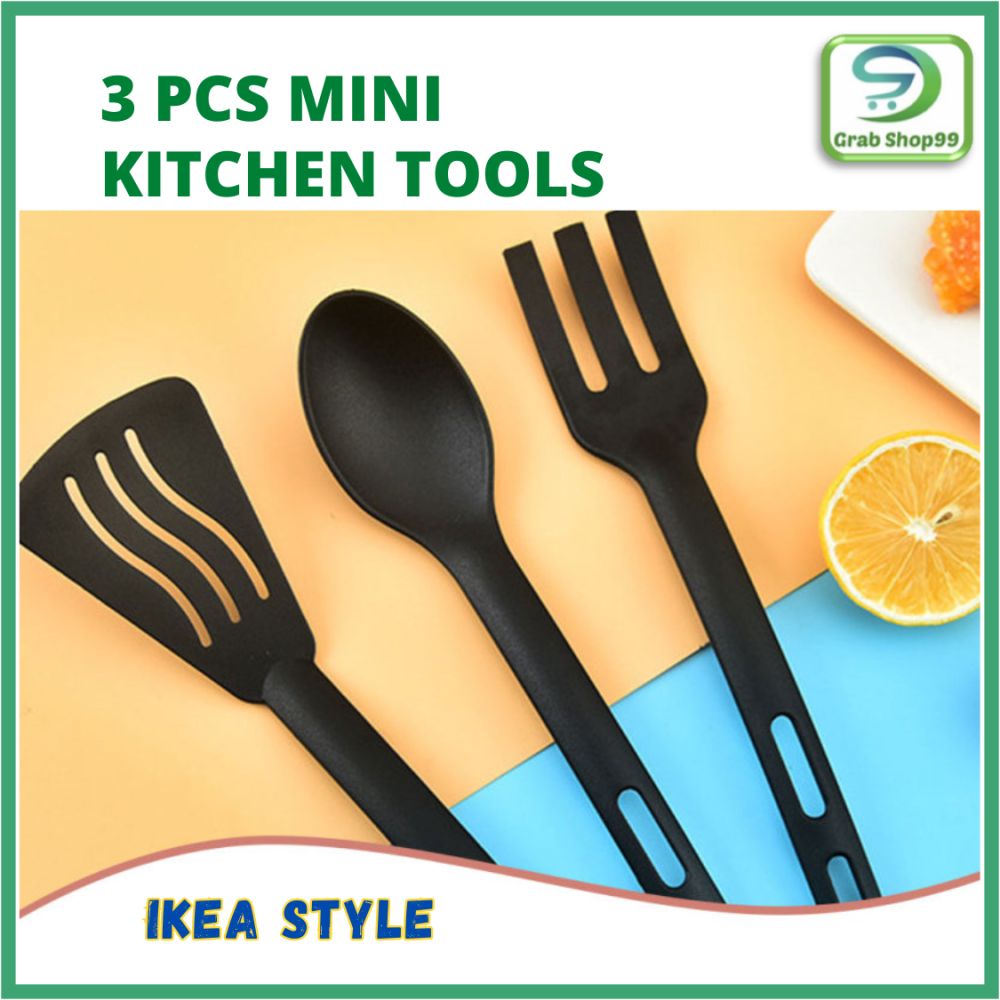 Set di 3 mini spatole in stile Ikea, pratici utensili da cucina per la casa.

_voghion.com