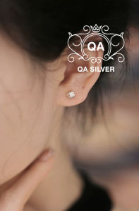 Bông tai bạc 925 nụ xúc xắc khuyên nam nữ S925 DICE QA SILVER Earrings EA250305