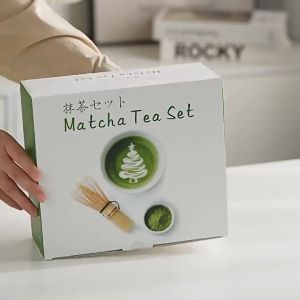 Matcha Whisk Set 8 Pcs Matcha Brewing Set with Ceramic Bowl with Spout and Whisk