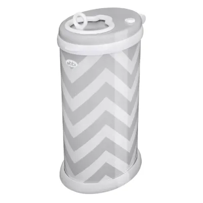 Ubbi Steel Diaper Pail Bin Blue Grey Gray Pink White Marble Matte Trash Odour Locking Nappy Green Liner