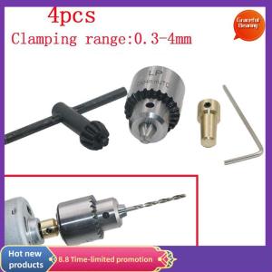 Graceful 1 Set Mini Drill Chuck Micro 0.3-4mm Taper Mounted Drill Chuck and Wrench