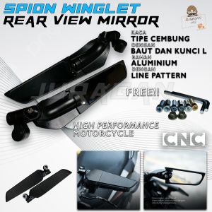 SPION WINGLET MATIC BEBEK BEAT VARIO PCX NMAX FILLANO FAZZIO MIO SCOOPY KACA CEMBUNG UNIVERSAL CNC