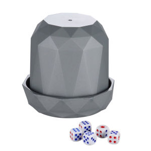 Cốc xúc xắc chơi game deveodo Bộ tách cốc xúc xắc 5 chấm cao cấp để vui chơi trò chơi gia đình đêm và tiệc tùng chịu lực cao Bình lắc với cơ sở cho người lớn hoàn hảo cho các trò chơi cờ bạc và uống rượu