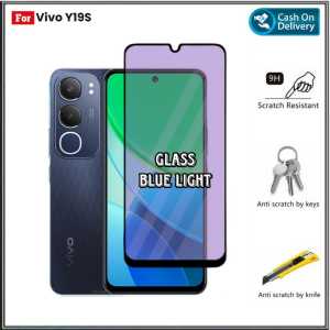 Tempered Glass Anti 10D Blue Light Vivo Y19s 4G Y28 4G NFC Y27 4G Y50 Y30 Anti Radiasi UV Blue Ray Screen Protector