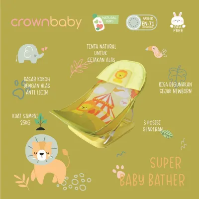 Crown Snuggle Baby Bather Tempat Mandi Bayi Kursi Tidur Mandi Bayi