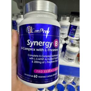 CanPrev Synergy B Vitamin B Complex Kết Hợp L-Theanine Hỗ Trợ Chuyển Hóa Năng Lượng Giảm Căng Thẳng - - Hỗ trợ chuyển hóa carbohydrate chất béo và protein thành năng lượng. - Giúp duy trì quá trình sản sinh năng lượng cho các hoạt động hằng ngày.