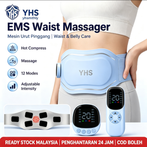 8th Gen EMS Abdominal Fitness Belt Red Light Hot Compress 12‑Mod VibrationWaist Massager Ready