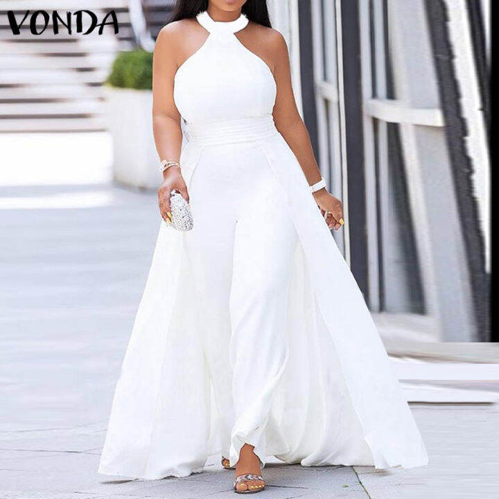 White plus size on sale jumpsuits for evening