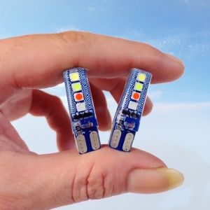 LAMPU LED T10 3030 8LED STROBO STROBE RUNNING 12V - 24V LIGHT FLASH FLASHING WARNA WARNI SENJA PLAT SUPER BRIGHT