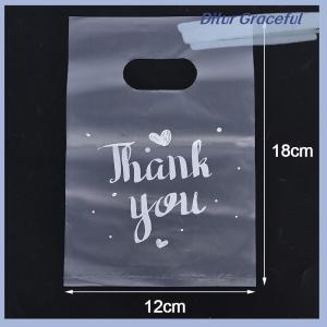Ditur 100pcs Mini Cảm ơn bạn nhựa túi Quà tặng đám cưới kẹo Túi mua sắm tàu sân bay Túi