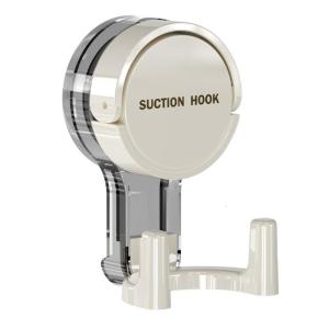 Bathroom Wall Hook Double Hook Designs Strong Suction Cups Easy Installation Designs for Towels Robes Waterproof ABS