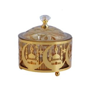 Eid Candy Tray Restaurant Festival Tray Holiday Gathering Accessory Metal Texture Suitable for Festival Celebration