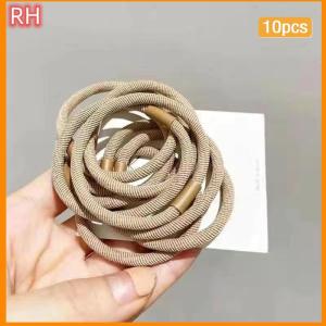 🔥🔥🔥ranghe 10ชิ้นผมสีธรรมดาหนายืดหยุ่นสูงสำหรับผู้หญิงสาวๆยางมัดผมหางม้ายืดหยุ่นเครื่องประดับผมแฟชั่น