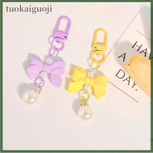 tuokaiguoji Bow Candy Color Pendant Keyring Fashion Y2K Keychain Headphone Cases Charm Bag Pendant Handbag Accessories