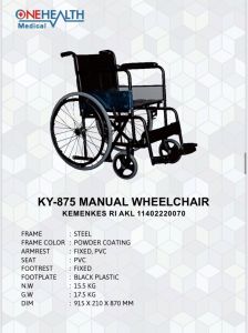 SELLA Kursi Roda Standar Chrome 809 809B Hitam Velg Jari Jari / Racing Onehealth