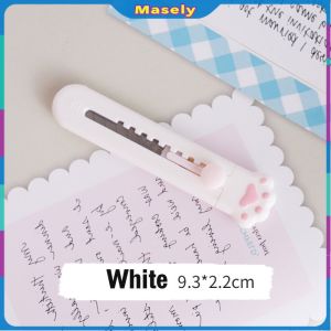 Masely Cute Mini Cat Utility Knife School office Stationery Craft Paper Cutter Student Art Supplies Tool