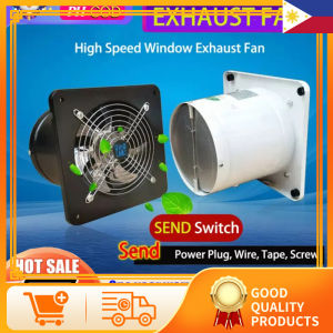 Exhaust fan 4/6/7/8/10/12 inchIndoor ventilation exhaust fan Window exhaust fanLow Noise Exhaust Send Power Plug Wire Tape Screw