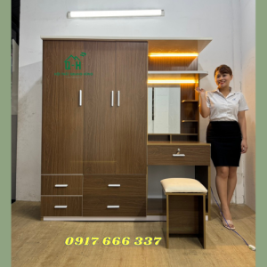 [GIAO HÀNG HỎA TỐC ] TỦ NHỰA QUẦN ÁO NHỰA ĐÀI LOAN CÓ BÀN TRANG ĐIỂM DÂY LED