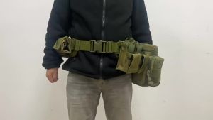Camouflage tactical waist belt for outdoor use MOLLE Combination Belt Multifunctional Carrying Gear Storage Five-Piece Tool Kit