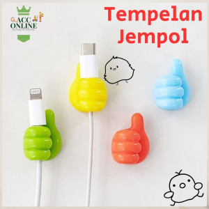 COD - ( Isi 10pcs ) Klip Holder Kabel Serbaguna Model Jempol Kait Gantung Tempel Dinding Motif Unik Penjepit Kabel Mini Model Jempol