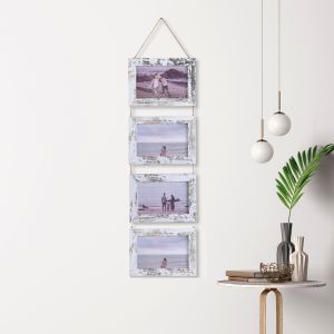JIYAN2866 Decorative Wall Hanging Picture Frames 6 Inch Wood Grain Painting Frame Simple Wall-mounted Photo Frame Wall Decoration