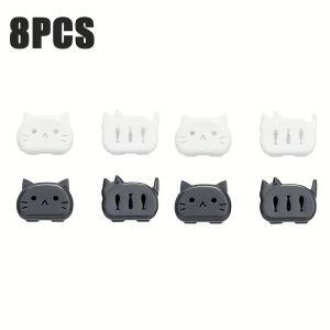4/8PCS Cat Shape Toothbrush Head Covers Cartoon Toothbrush Protector Cap Travel Portable Toothbrush Head Case Bathroom Supplies