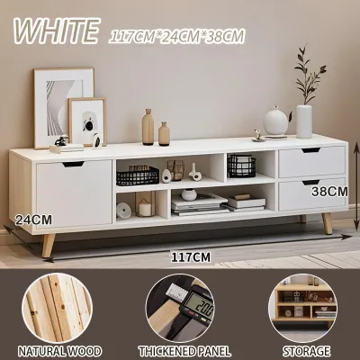 TV Cabinet With Drawers With Storage Rack Modern Kabinet Living Room Nordic Style TV Console White/Brown/Wood 电视柜带抽屉