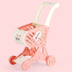 Kids Supermarket Shopping Cart Kids Trolley Play Set Baby Cute Mini Walker Educational Toys Fruit Storage