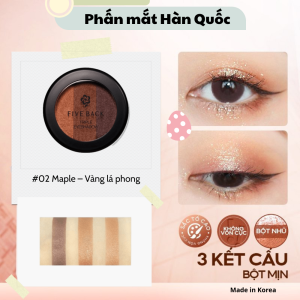 [Hoàn tiền] MUA 1 TẶNG 5 – Phấn mắt lì nhũ lấp lánh cao cấp phối 3 màu Hàn Quốc Five Back Triple Eyeshadow 3g chọn màu tặng 5 miếng Mặt nạ tinh chất tràm trà Hàn Quốc Farmstay Real Tea Tree Essence Mask 23ml