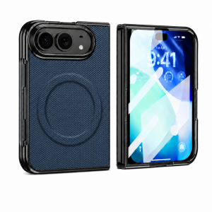 For iPhone Duo Fold Case Luxury PU leather Skin Protective Back Cover For MagSafe Wireless Charging Shell Phone Funda