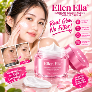 ELLEN ELLA 5IN1 RADIANT NIACINAMIDE TONE UP CREAM JAPAN 50g MORE BIGGER CREAM High SPF PA+++ Waterproof Whitening Brightening