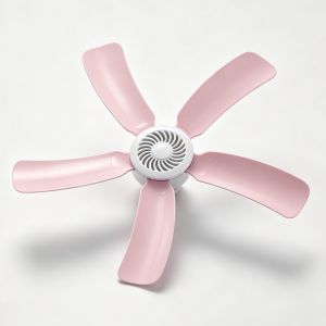 Portable colorful ceiling fan with 5 blades for strong wind low noise quiet comfort and easy hanging. Suitable for home use.