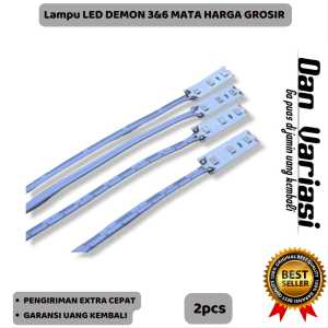 Lampu LED  Demon Eyes UNGU PINK HIJAU PUTIH BIRU ICEBLUE MERAH KUNING Variasi alis motor mobil -DKM-