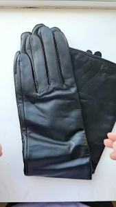 45CM Genuine Leather Long Gloves Genuine Sheepskin Thin Silk Lining Long Elbow Gloves Womens Winter Fashion Gloves