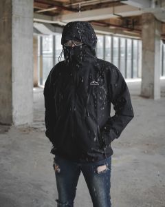 BNY Jaket Taslan Gorpcore Pria Waterproof/Anti Air Brand Indigo