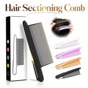 MARBLEX Anti-Static Hair Sectioning Comb Smooth Wide-Tooth Hair Clip Comb Professional Lightweight Styling Partition Comb Salon Hair