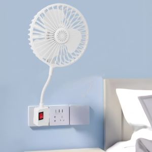 Adjustable Electric Fan 360-degree Durable Ultra-Quiet small Fan Strong wind Universal Three-plug