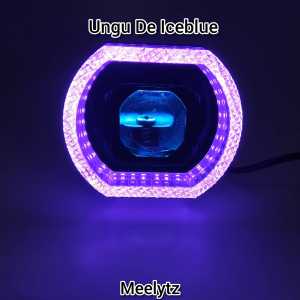 IBRIGHT - Projector Projie Biled crystal 45INC  Matrix X1 Blue Lens  ZE 212 Shourd Akrilik Premium Plus Kipas