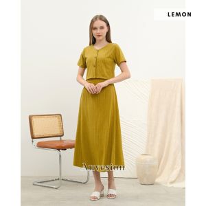 4433 Yerimia Knit Button Long Skirt One Set Rok Polos Bumil Friendly