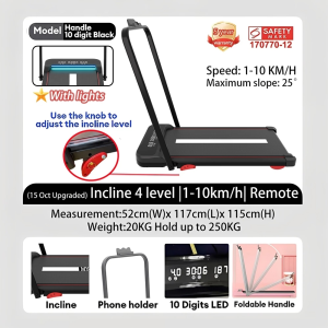 ✅2025 NEW✅ Premium Foldable Treadmill Mini Running Home Gym Home Exercise Fitness Treadmill Incline 跑步机 Heart Rate