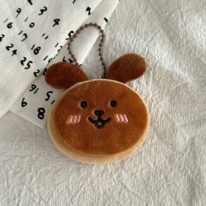 Cute Cartoon Simulation Animal Keychain Small Bear And Dog Student Bag Plush Pendant Key Chains Charm Holiday Gifts