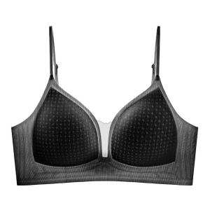 Maniyun Cooling Mesh Backless Bra Fixed Cup 0.4CM Thin Non-wired Push Up Bra Lingerie Women