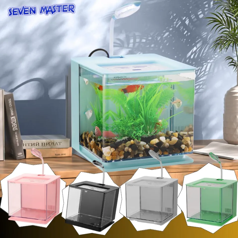 Office Small Cylinder Aquarium Buy Cylinder Goldfish Tank