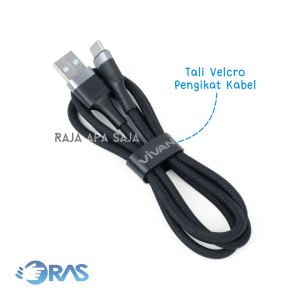 KABEL DATA TYPE C VIVAN VQC100 65W - Kabel Tipe C | Cable Charger Fast Charging | Kabel Casan Android | Kabel Data Flash Charging 3A 3 Ampere
